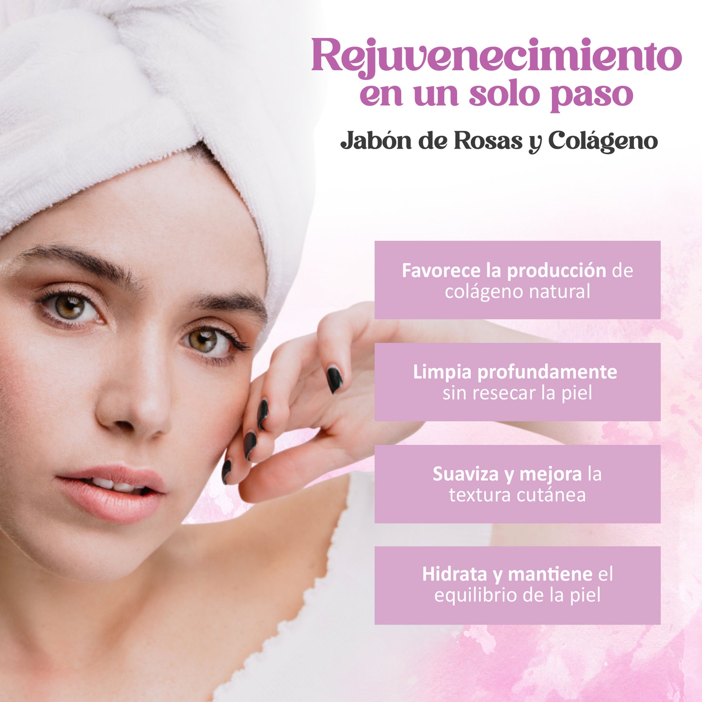 Jabón de Rosas y Colágeno | Piel Suave y Rejuvenecida