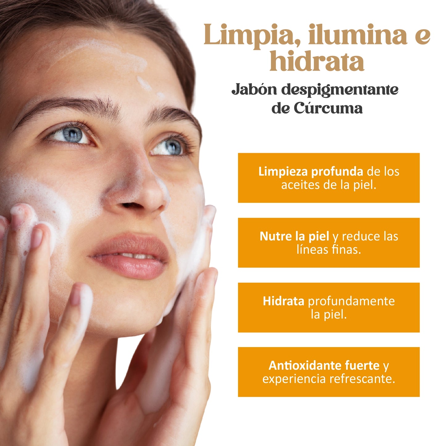 Jabón de cúrcuma y Caléndula | tratamiento contra manchas y acné