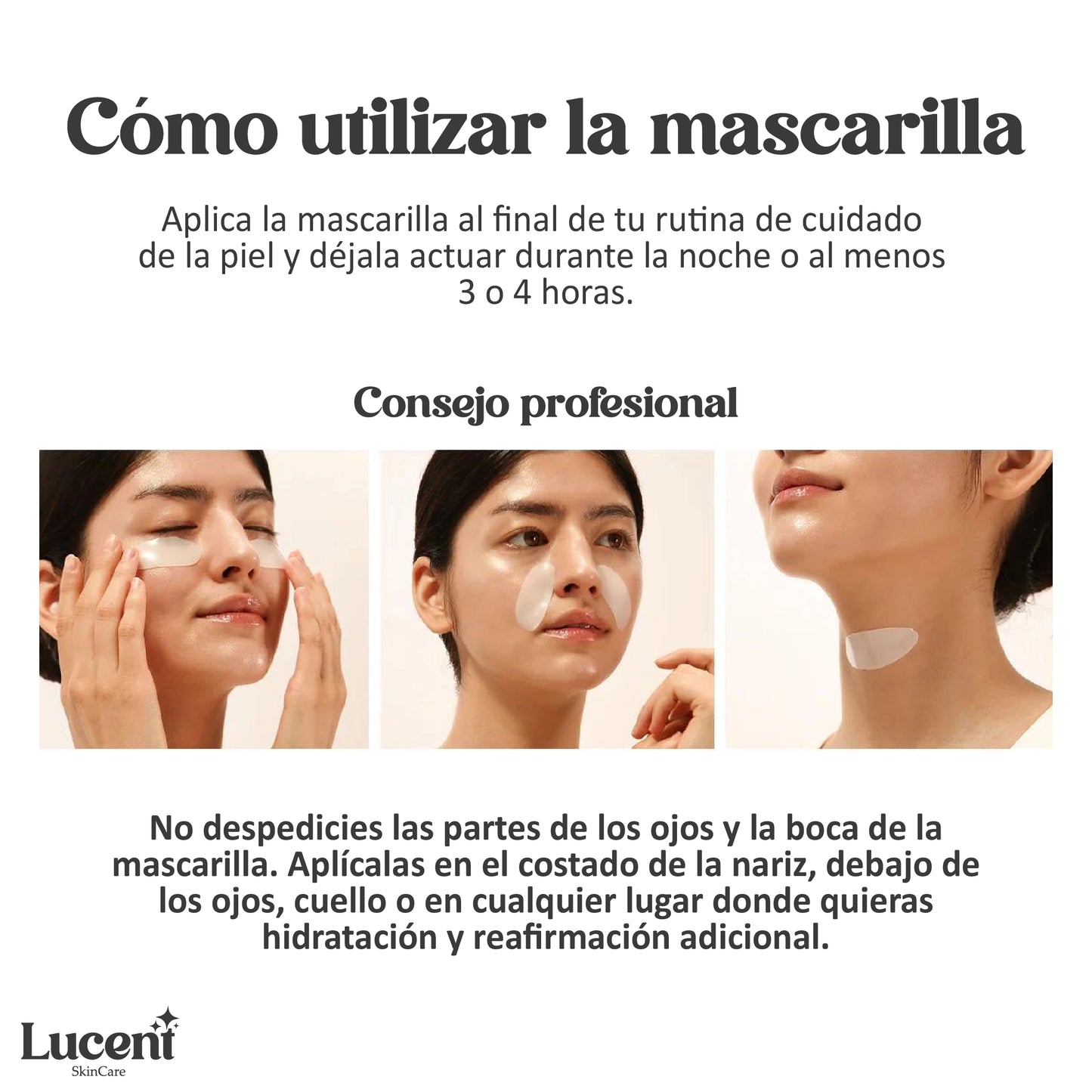 Mascarilla de Colágeno Lucent x4 | Reafirma y tonifica tu piel