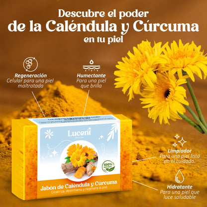 Jabón de cúrcuma  y Caléndula | tratamiento contra manchas y acné