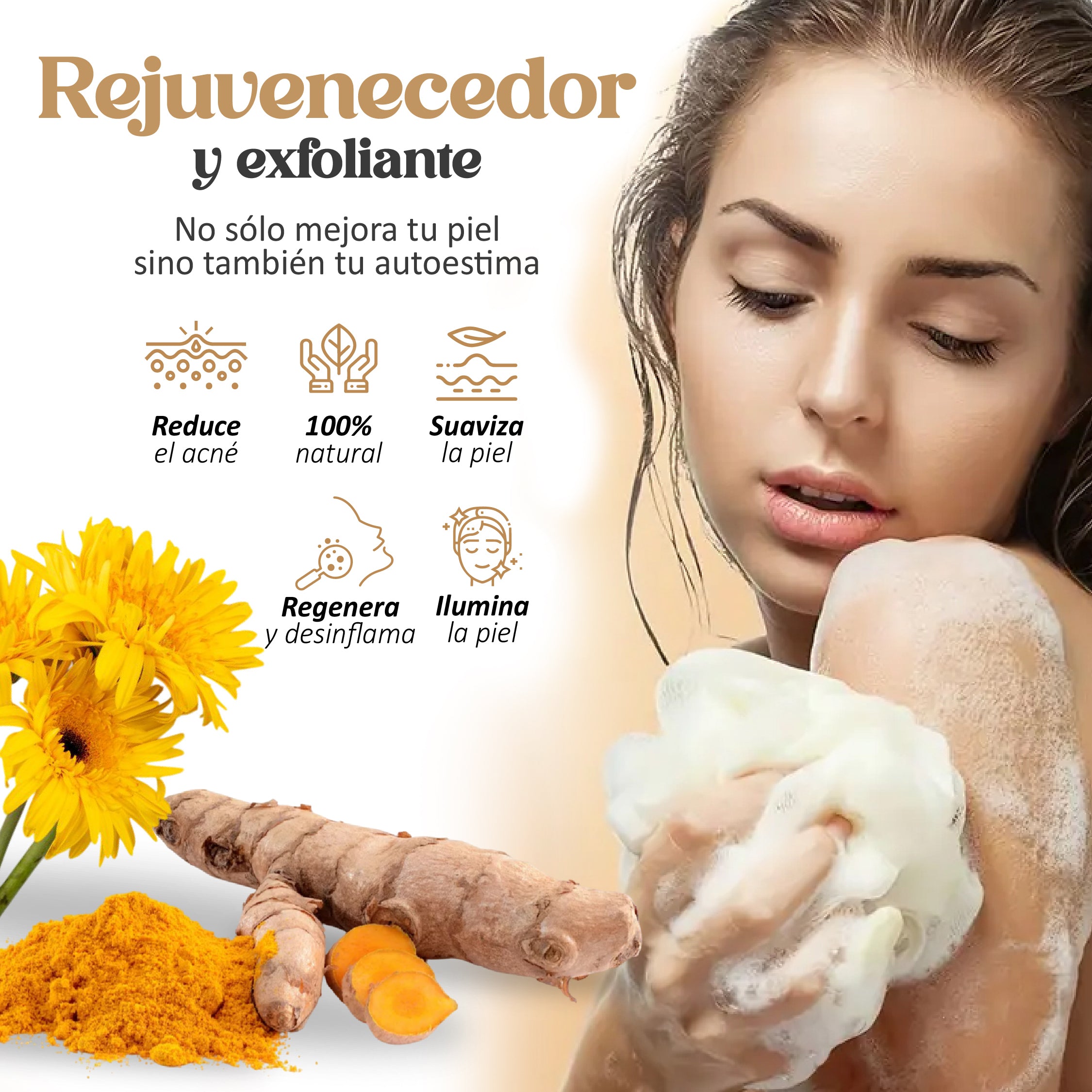 Jabón de cúrcuma y Caléndula | tratamiento contra manchas y acné – Skincare