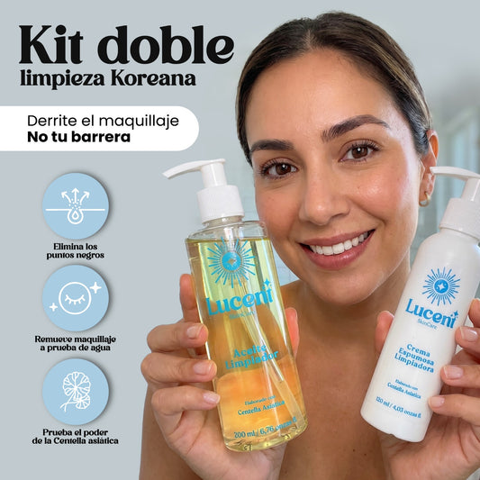 Kit Doble Limpieza | Aceite de centella asiática + Espuma Limpiadora de Centella asiática
