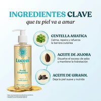 Aceite Limpiador de Centella Asiática Lucent | Control de Poros y Sebo para Piel Radiante - 5